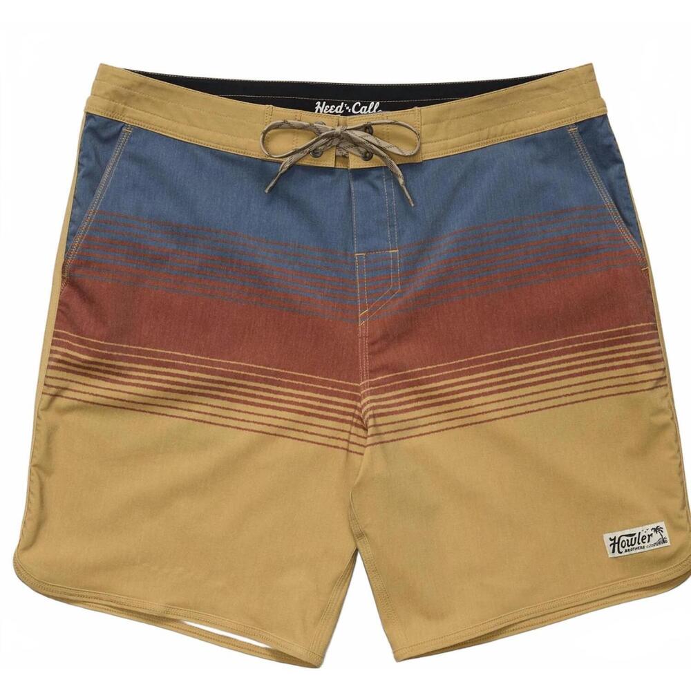 NEW HOWLER BROTHERS bruja broadshorts in old gold